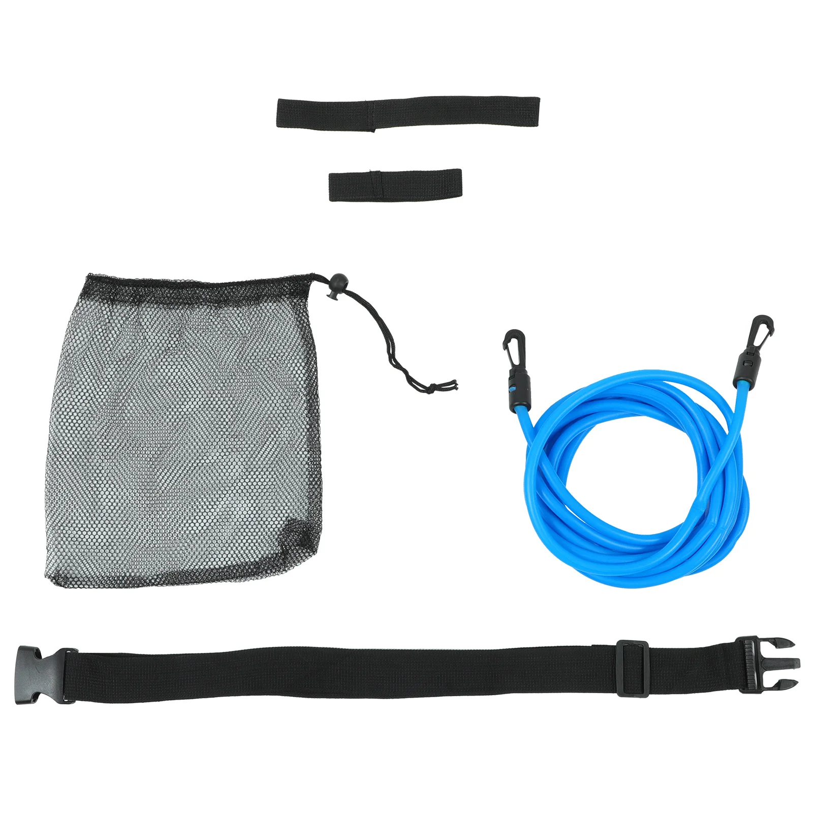 

Blue Swim Training Belts Swim Bungee Cords Resistance Bands Swimming Tether Stationary Swimming Swim Harness Static Swimming