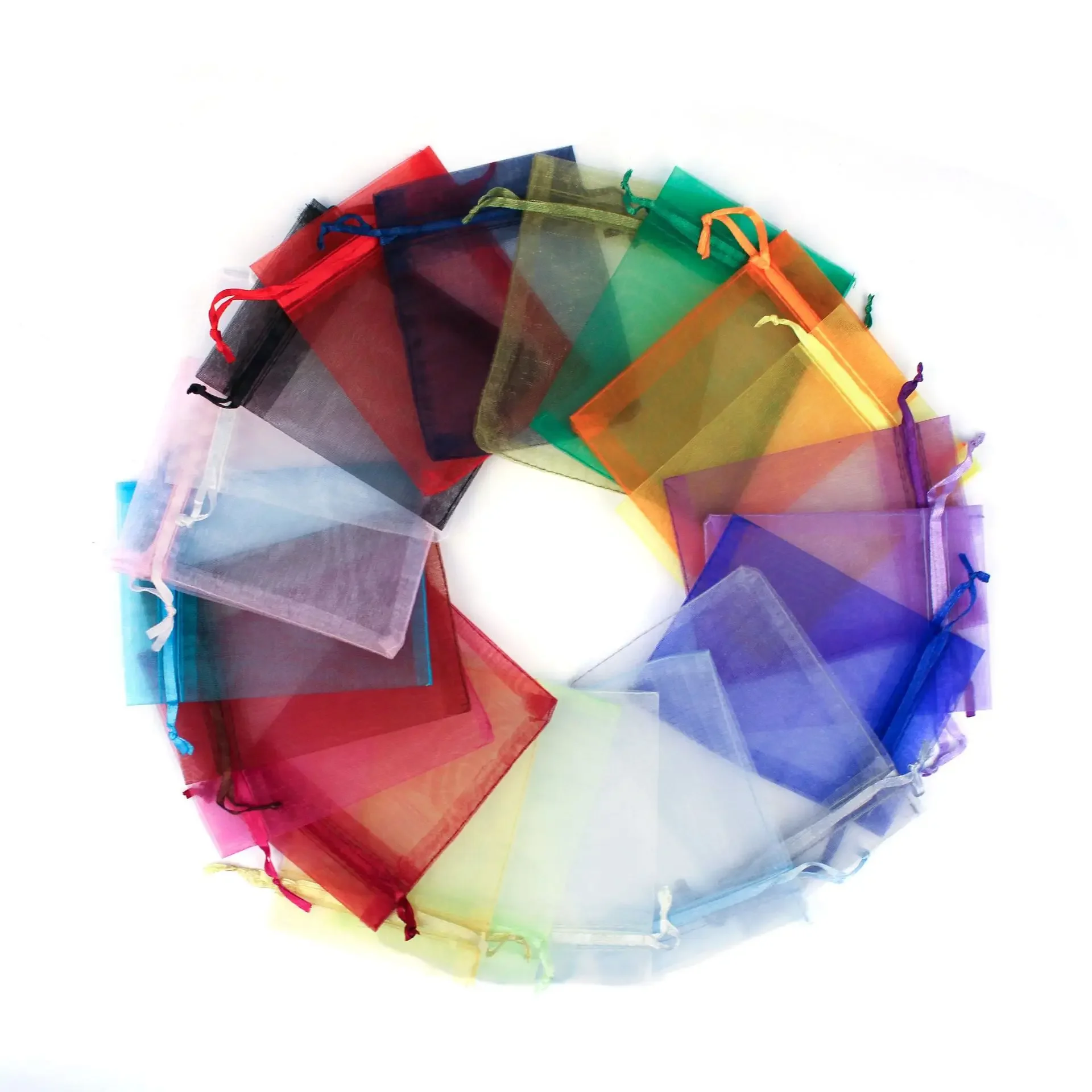 50pcs Organza Bags 7x9 9x12 10x15 13x18 15x20 17x23cm Jewelry Packaging Pouches Wedding Birthday Party Candy Gift Boxes Bags 5