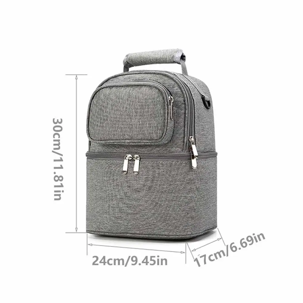 Large Capacity Maternity Backpack Double Layer Insulation Material Baby Food Backpack Fresh Preservation Handbag Style