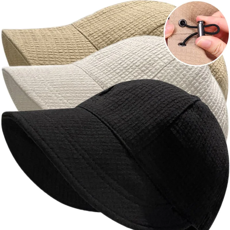 Women Summer Sun Hat Bucket Hats for Women Men Outdoor Beach Adjustable Sun Visor Hat Foldable Fisherman Cap Waffle Bucket