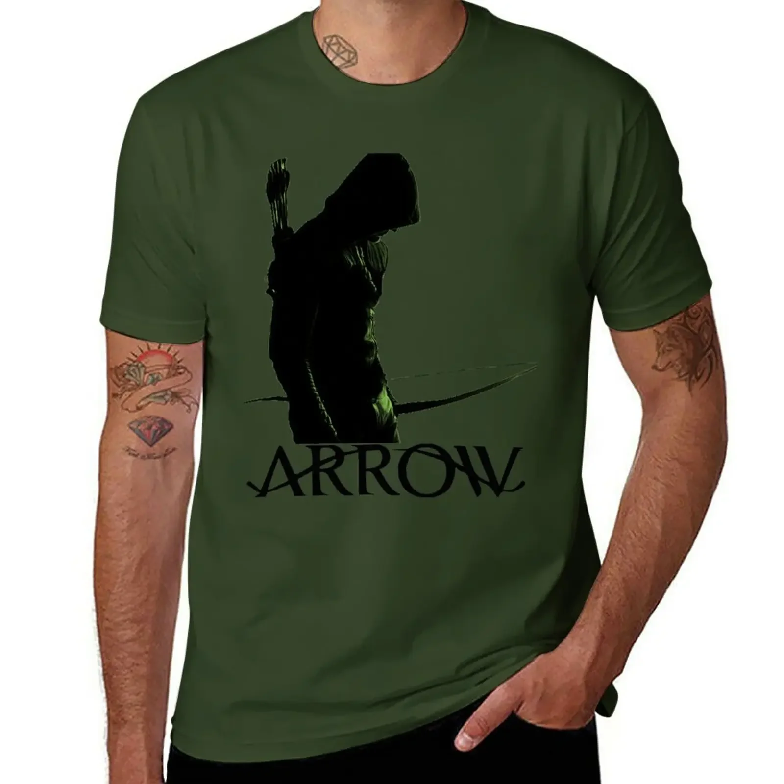 

Arrow Hero T-Shirt boys whites hippie clothes summer tops black t-shirts for men