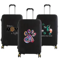 New Dog Footprints Pattern Luggage Protective Cover 18-28inch Trolley Baggage Travel Bag Covers Elastic Protection Suitcase Case 1