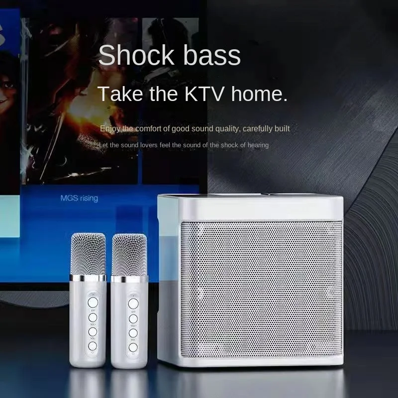 3C Founder Wireless Bluetooth Speaker With Dual Microphone All-in-one Machine Home Outdoor KTV Sound System Hot Sale New
