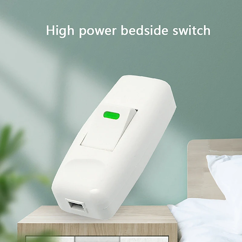 Interruptores De Línea Para Lámparas - Pack De 4 (2 Blancos, 2 Negros) - Bipolar, 250V/2A, Fácil Instalación