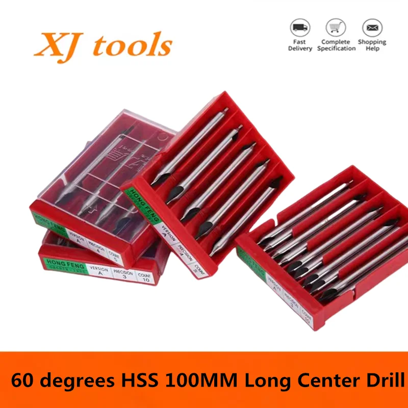 HighQualityExtendedCenterDrillAType1mm5mm5pcsset60Degrees