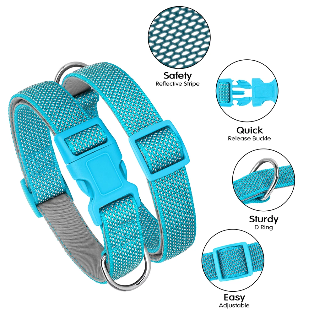 Reflective Nylon Dog Collar Adjustable Pet Dog Collars Necklace Durable Small Medium Large Dogs dog collar pet collar pet necklace