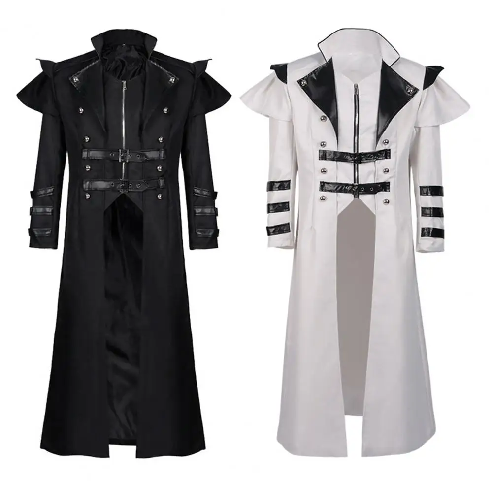 Men Retro Palace Style Jacket Medieval Royal Gothic Steampunk Cosplay Men's Coat for Halloween Stage Show Performance Retro