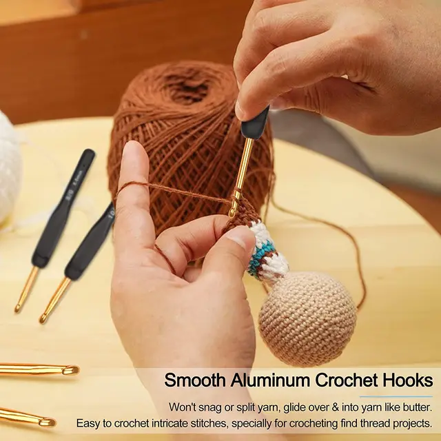 KOKNIT Crochet Hook Needle Set 8pcs Bamboo Knitting Needles 9 Pcs Ergonomic  Crochet Hooks For Knitting With Bag - AliExpress