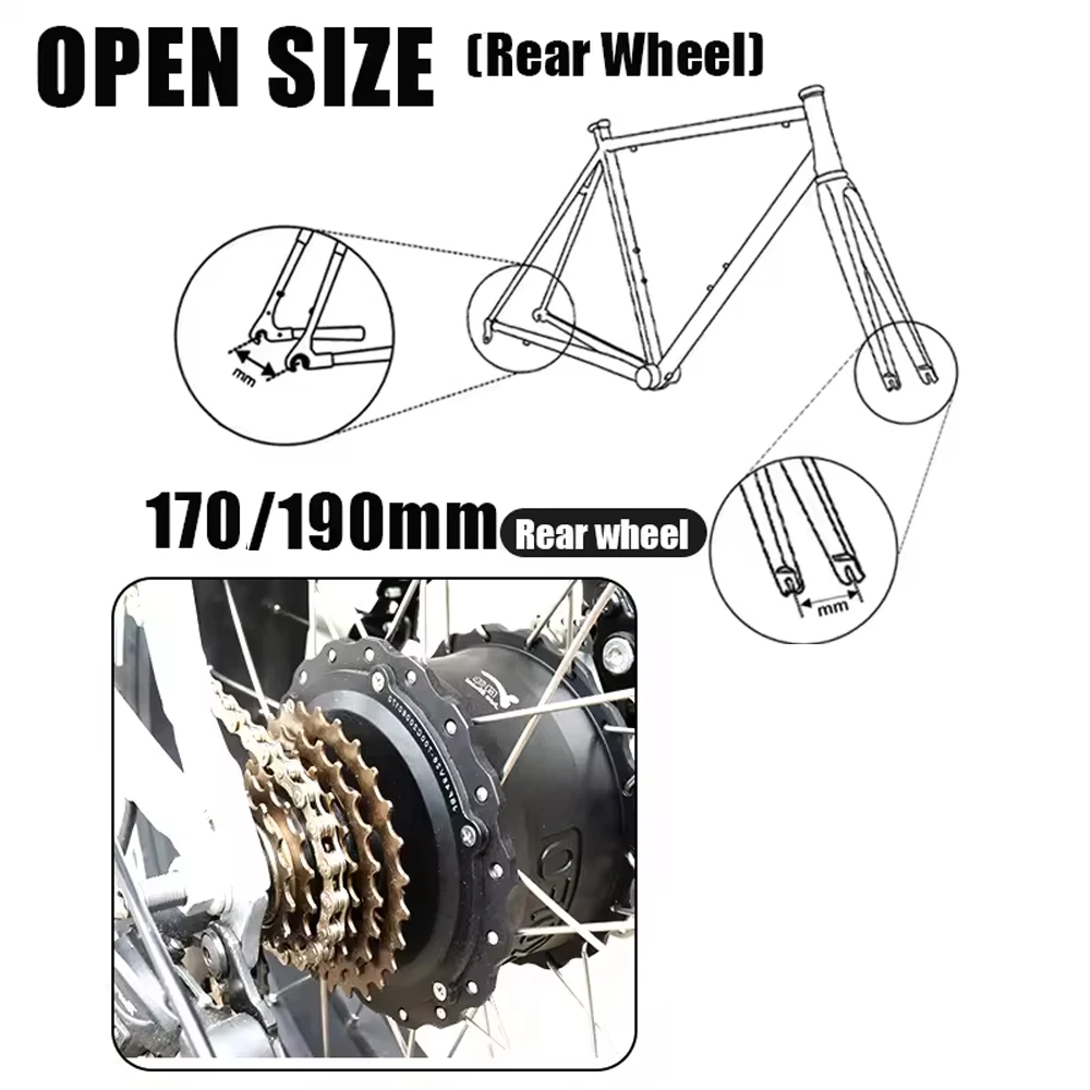 48V 1000W 팻 타이어 전기 자전거 변환 키트 20x4.0/26x4.0 리어 허브 모터 휠 전기 자전거 키트 브러시리스 기어 모터 배터리 미포함