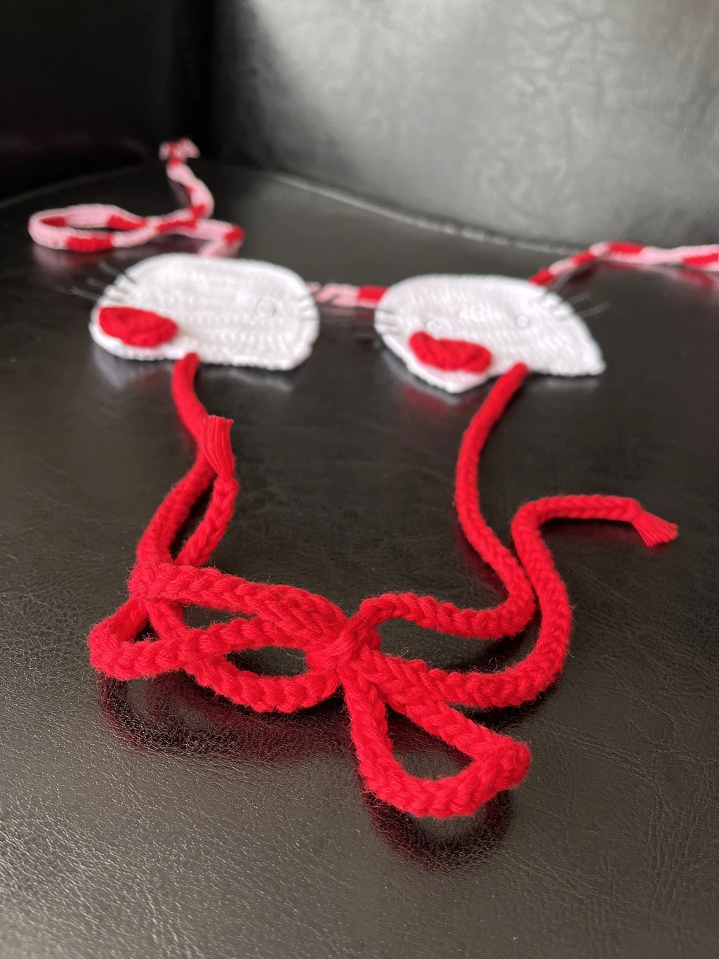 Handmade Brazil Crochet String Tiny Bikini Set Sexy Bathing Suit Checkered Red and Pink Bowknot Beachwear Swim Suits Custom women swimsuit,women two piece sets