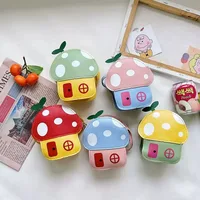 1-10PCS Children Shoulder Bag Kawaii Mushroom House Styling for Little Girls Birthday Gift Fashion Princess Accessories