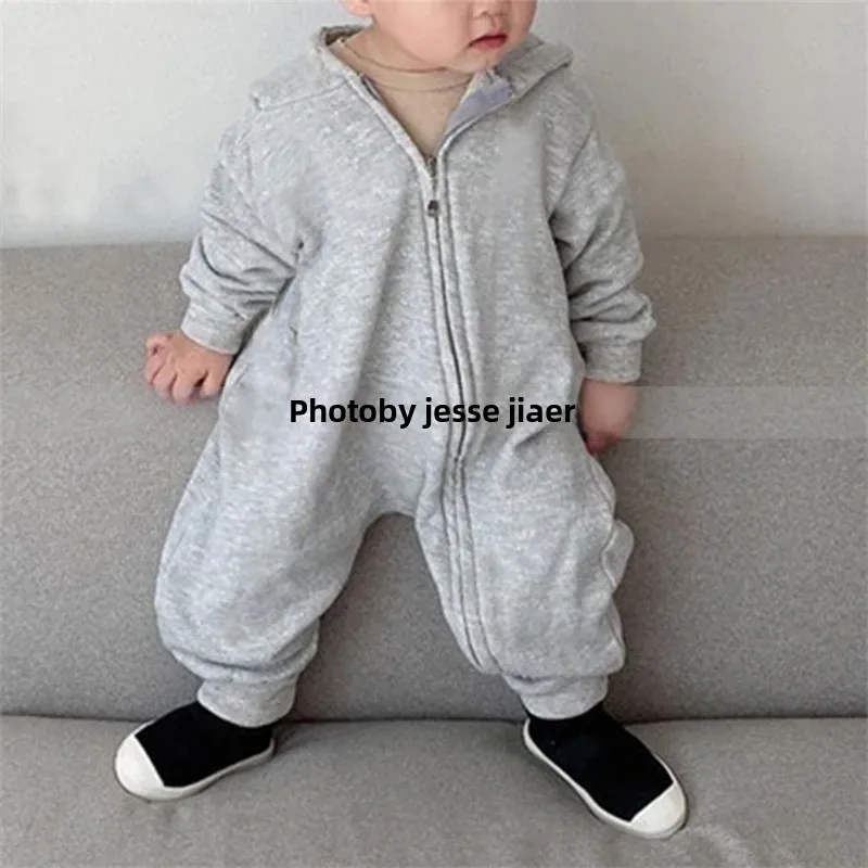 Hot Sale Of The Season Korean Style Kids' Outfit Baby Boy Sportswear with Hat Overall Clothes for Crawling Going out Cotton Mate