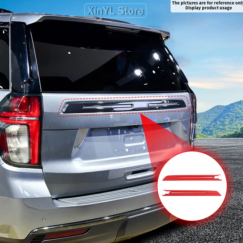 자동차 액세서리 리어 트렁크 도어 리드 자동차 ABS 테일 트림 쉐보레 서브어반/타호 2020-2023 테일 게이트 테일 트림