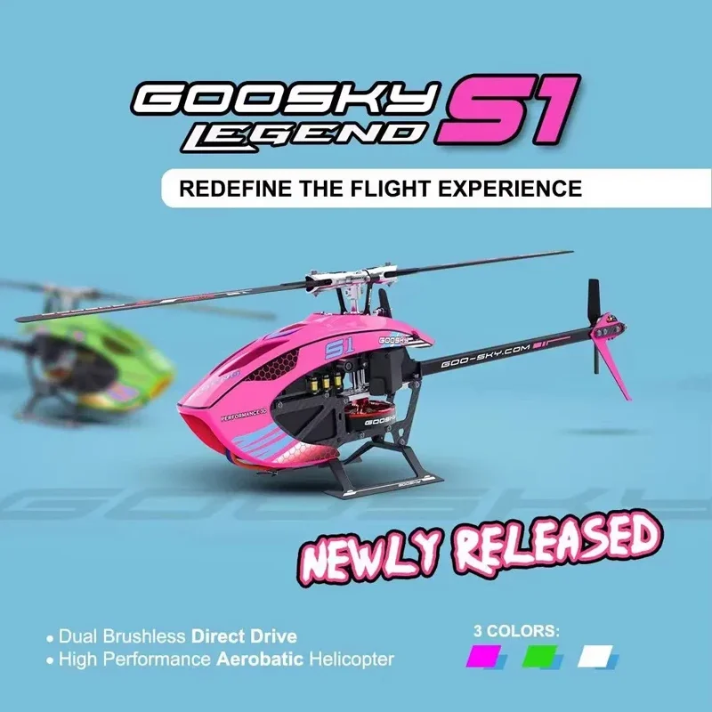Goo S1 Rc Helicopter 6ch 3d Remote Control Stunt Double Brushless Motor Direct Drive Adult Boy Toy Gift Box