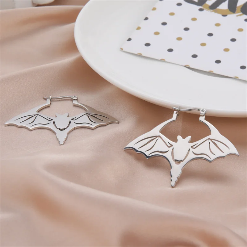 Gothic Witchy Star Edelstahl Ohrringe für Frauen Geometrische Creolen Mädchen Vintage Ästhetischer Schmuck Geschenke 2023 Trend – Detail 36