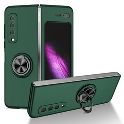 Luxury Ultra - Thin Solid Color Phone Case with Ring Stand Holder for Samsung Z Fold 1 (C)