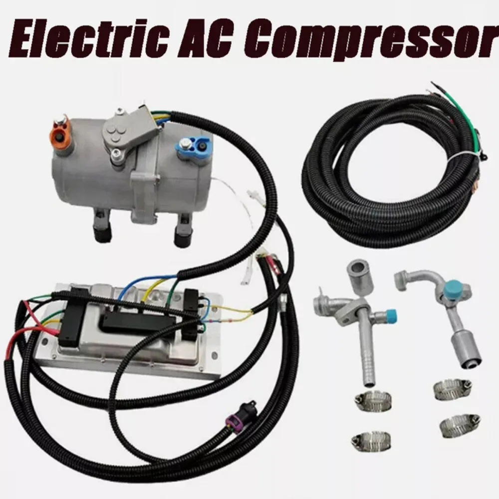 DC 12V Electric Car Air Conditioner Compressor Kit A/C Control Panel ...