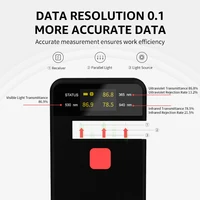 3-IN-1 Handheld Window Tint Transmission Meter VL/UV/IR Transmittance Meter Car Glass Solar Film Tester Type-C Charge 2