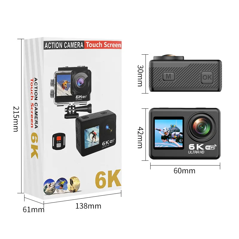 6K anti-shake remote control version ultra-clear action camera 6
