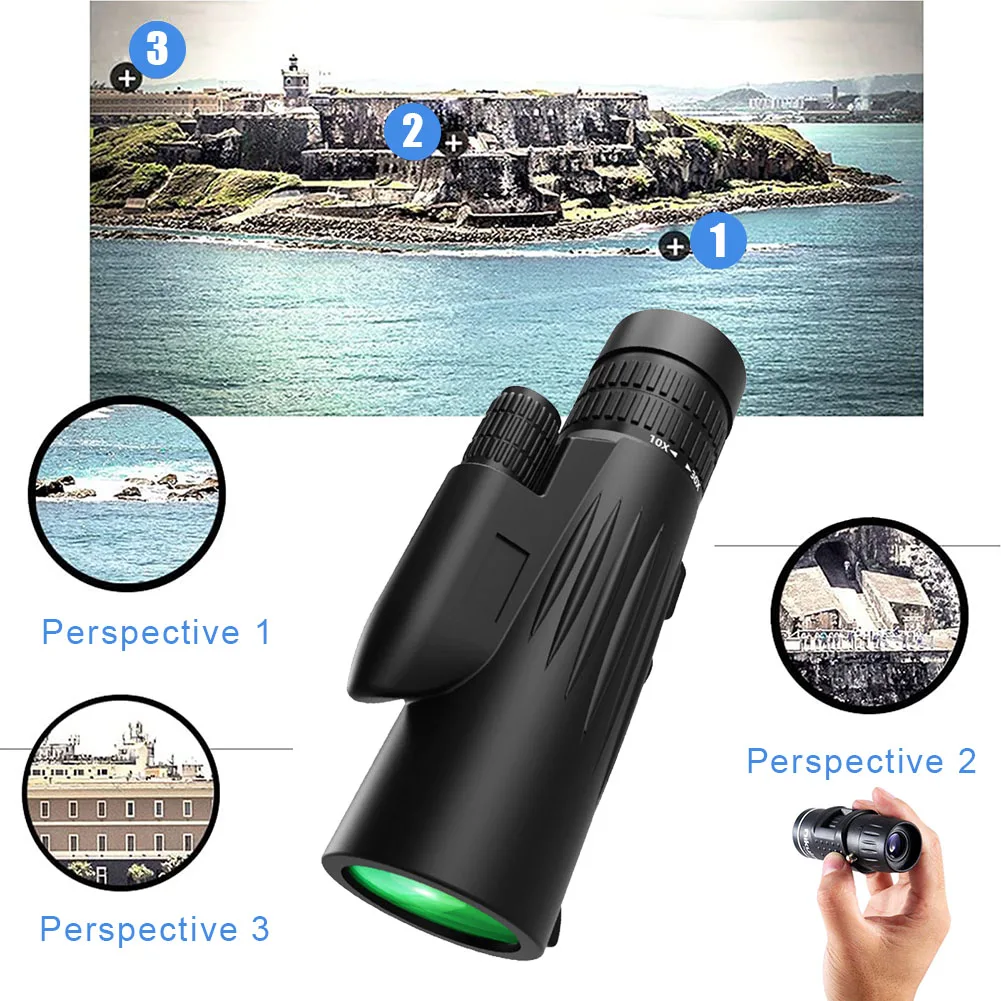 10-30x42MM Zoom monokularowy teleskop ze statywem i klips daleki zasięg na zewnątrz monokle HD do obserwacji ptaków w podróży kempingowej 2 10-30x42MM Zoom monokularowy teleskop ze statywem i klips daleki zasięg na zewnątrz monokle HD do obserwacji ptaków w podróży kempingowej - Image 2