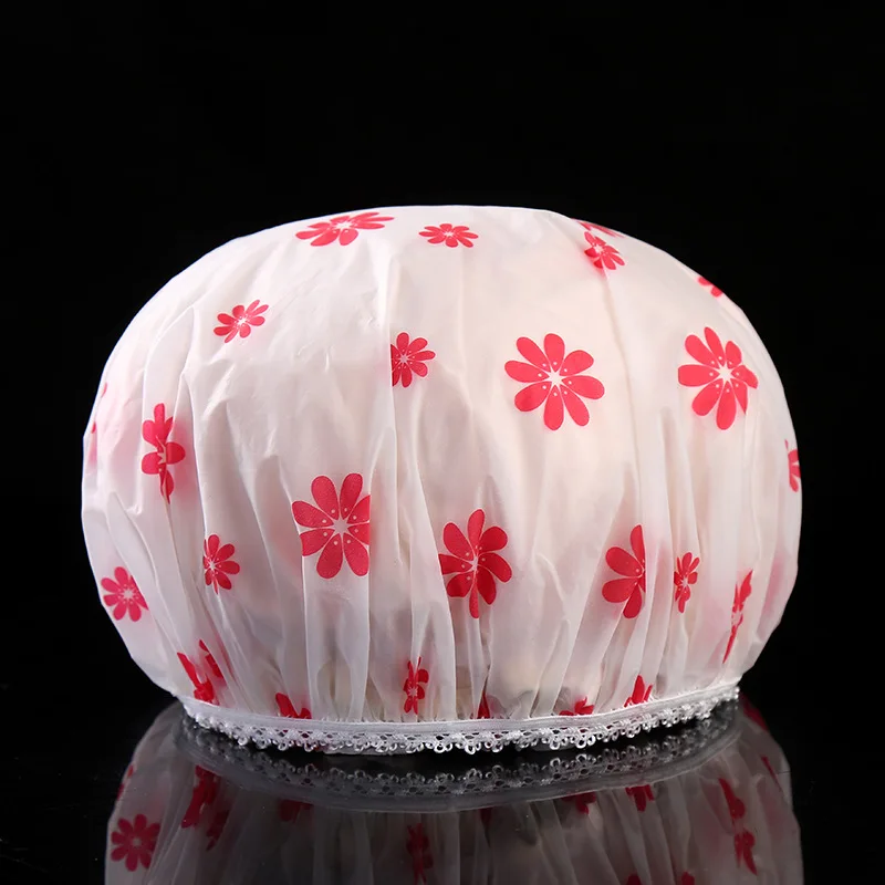 Waterproof Dustproof Oil-proof Shower Cap With Elastic Thicken Reusable Dry Hair Sanitary Hat Shower Kitchen Clean Cooking for shower cap,waterproof shower cap,dry hair cap