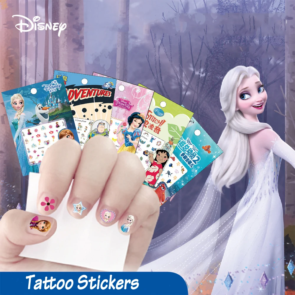 

Disney Girls Princess Cartoon Stickers Waterproof Temporary Fake Tattoo Stickers for Children Gift Party Body Art Tattoo Gifts