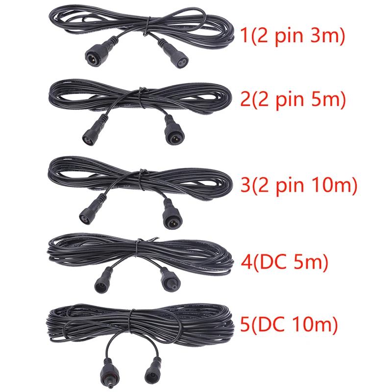 3M 5M 10M Low Frequency Universal Wear Resistant Portable Solar Spotlight Waterproof Cable Extension For Street Lights