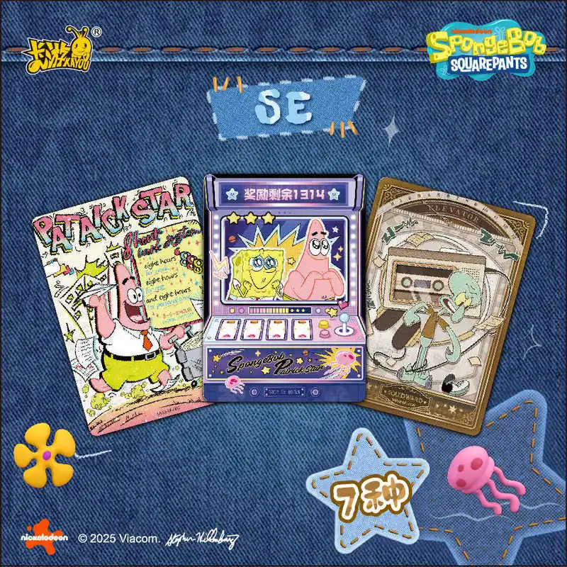 카유 스폰지밥 컬렉션 카드 클래식 애니메이션 펀 타임 시리즈 2권 테마 BP 또는 UR 캐릭터 트레이딩 카드 선물