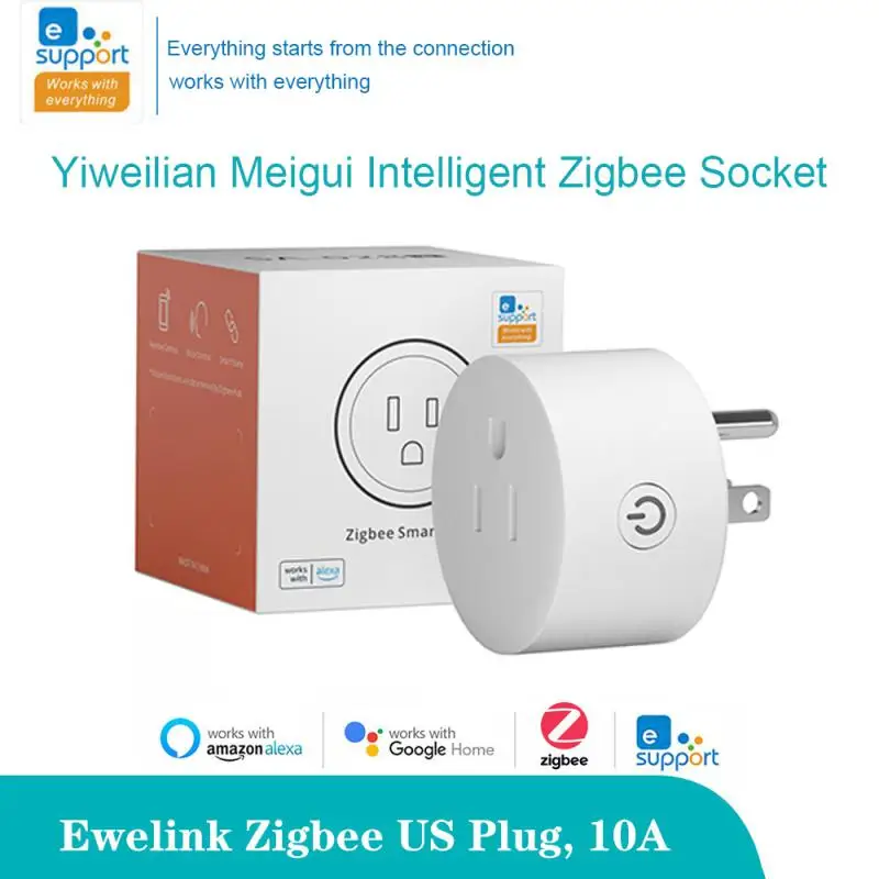 

Энергосберегающая розетка Zigbee3.0 с таймером для автоматизации, долговечная конструкция, розетка США, современный стиль жизни, пульт дистанционного управления