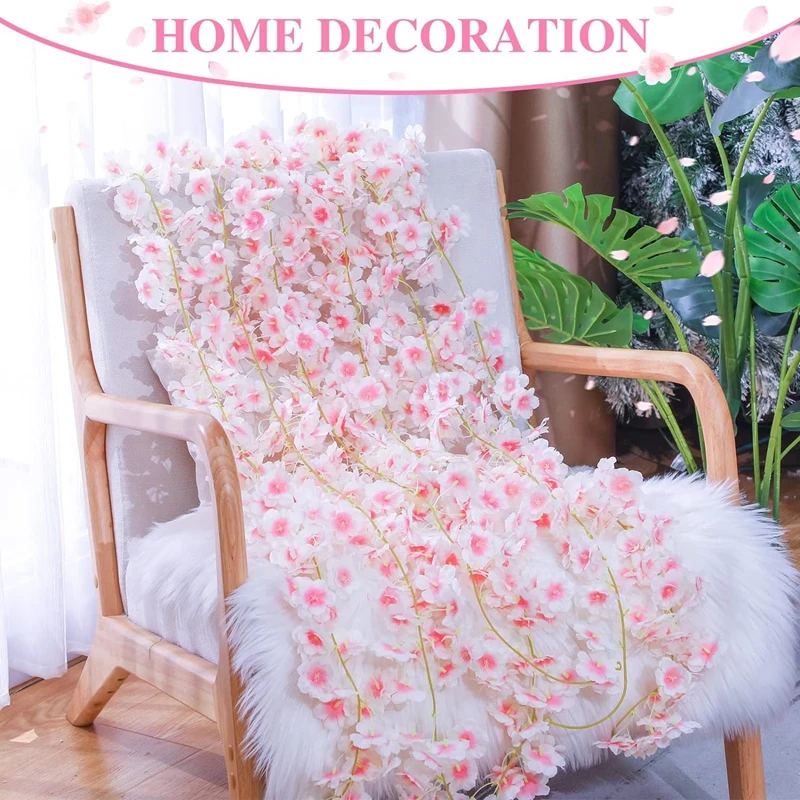 180cm künstliche Sakura Blumen Rebe für Hochzeits dekoration Garten bogen Home Room Decor Party Braut gefälschte Seide Outdoor Ornament – Detail 11