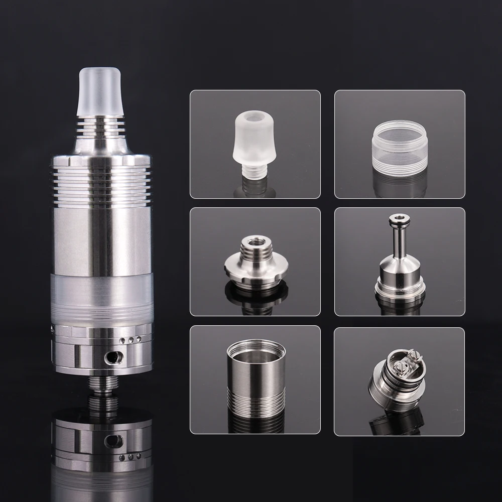 

YFTK Style BY-KA V9 MTL RTA Tank 22mm 3ml Capacity 316 SS with 2 Pin Top Filling Replaceable Tank Atomizer By Vape Tank Atomizer