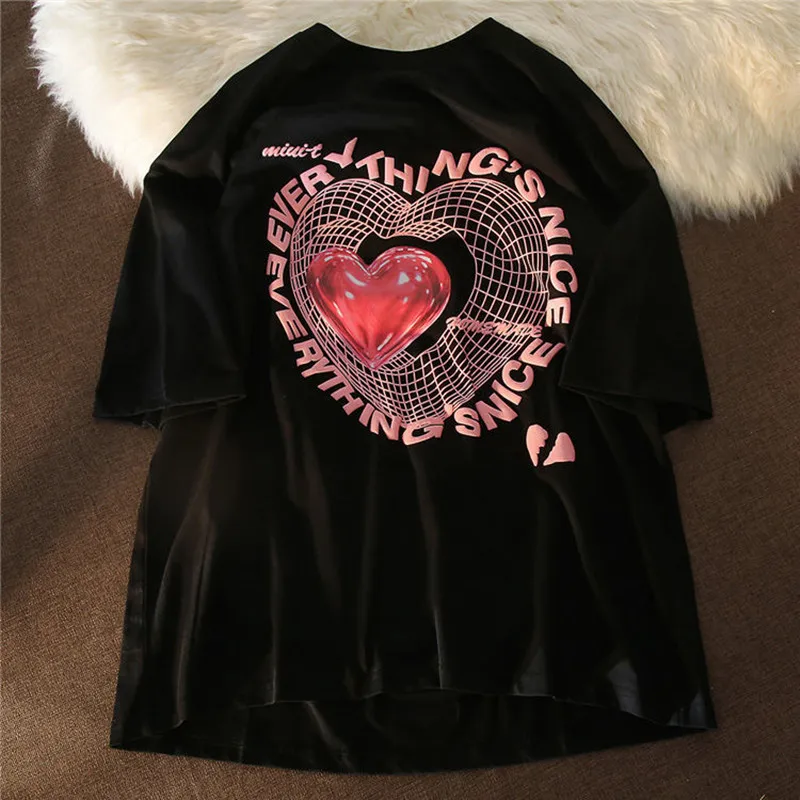 Short Sleeve Oversized T-shirt Women 