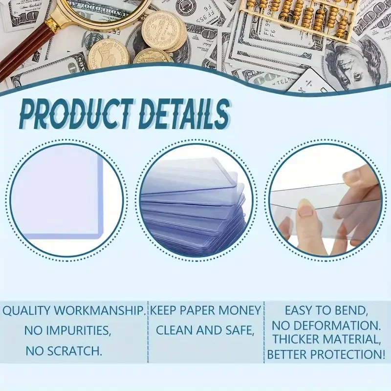 Coin Protection Cases 10 pack waterproof currency cases banknote display protection storage boxes for collectors coin protection cases