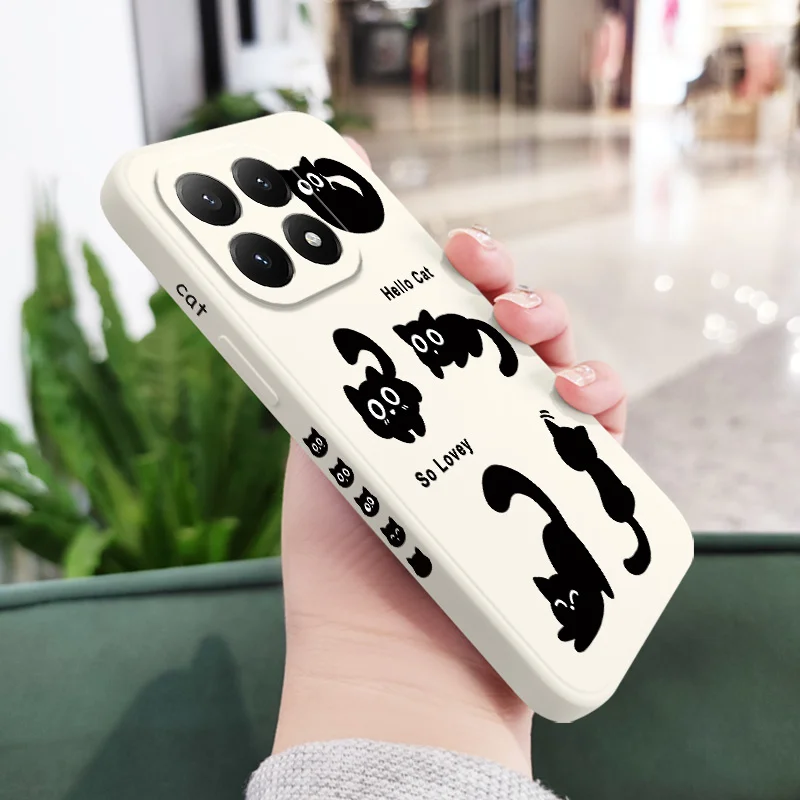 Black Cat Silicone Phone Case Cover
