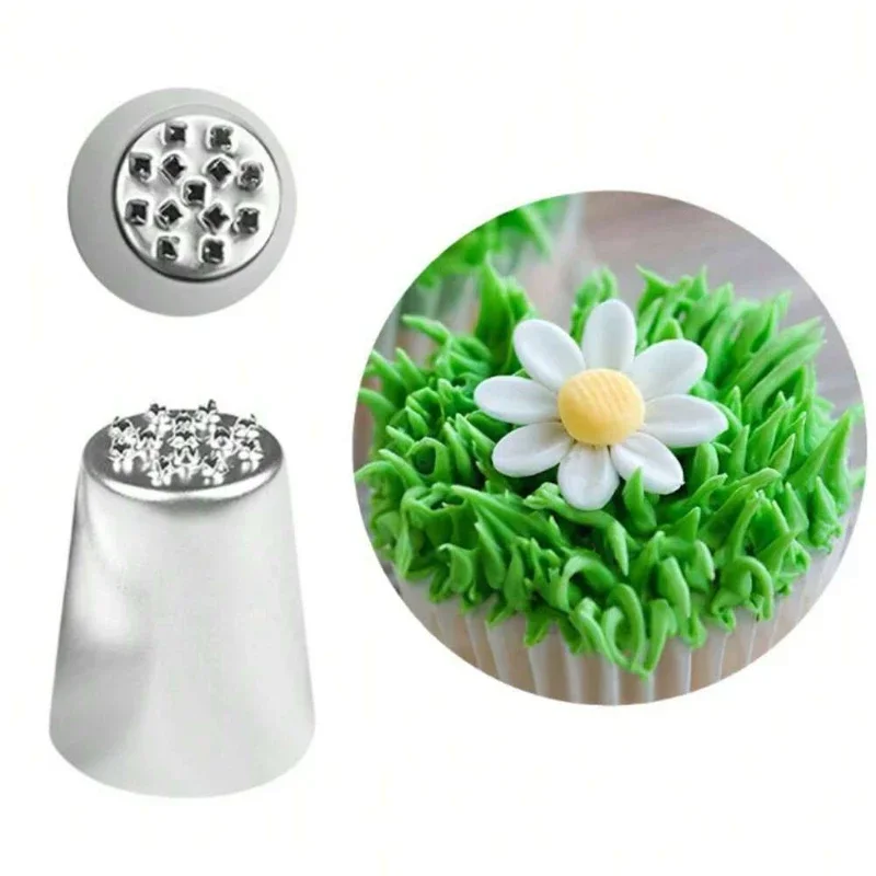 Grass Cream Icing Nozzles Cupcake Head Cake Decorating Stainless Steel Pastry Decor Tip Piping Pastry Cupcake