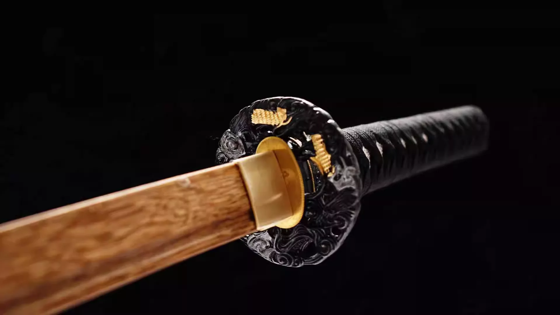 High Quality Japanese Samurai Katana Sword Log Rosewood Blade Fit Exercise Training Cosplay Weapon Props Unsharp