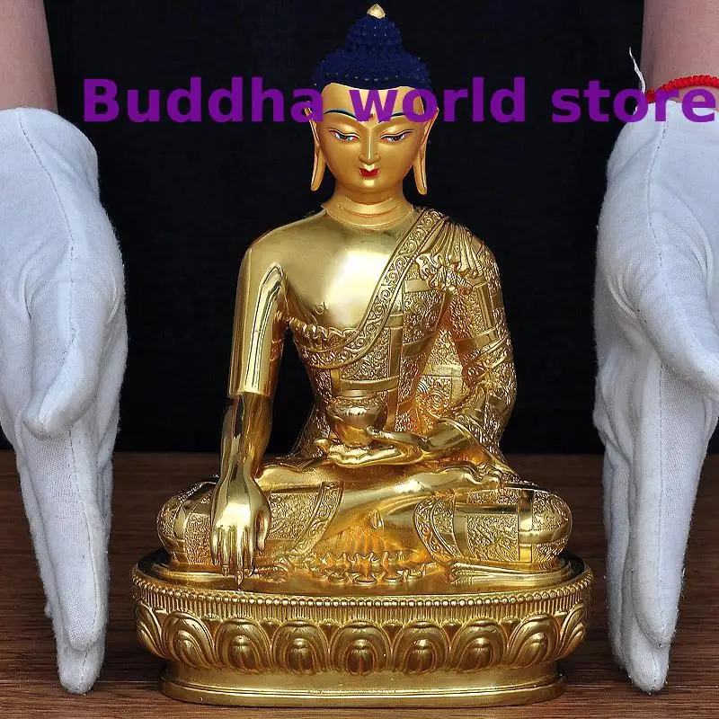 

50% off # 2024 Tantric Shakyamuni RU LAI BUDDHA STATUE Wholesale good high quality COPPER Buddha HOME temple Altar worship