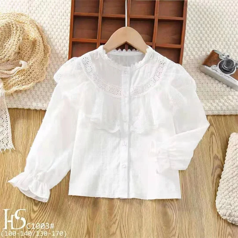 Girls Baby's Kids Blouse Coat Jacket Outwear Elegant Spring Autumn Shirts Cotton Gift Party Sunscreen Children's Clothing