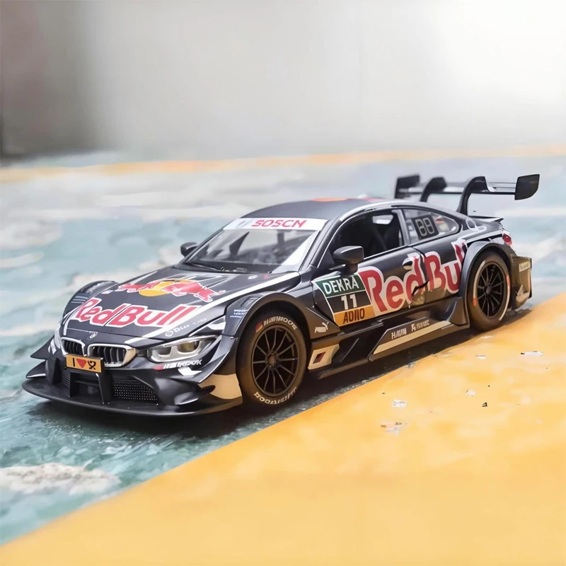 1:24 BMW M4 DTM Red Bull Supercar Alloy Metal Diecast Model Car