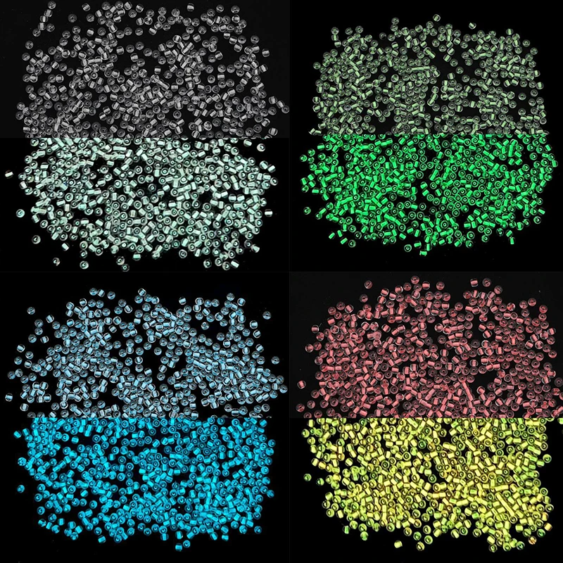 10g 2/3/4mm Luminous Glass Bead Round Spacer Beads Crafts For Diy Handmade Jewelry Making Accessory Glow In The Night Seed Beads