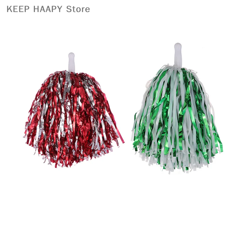 Plastic Double Hole Handle Cheerleader Pom Poms 1PC