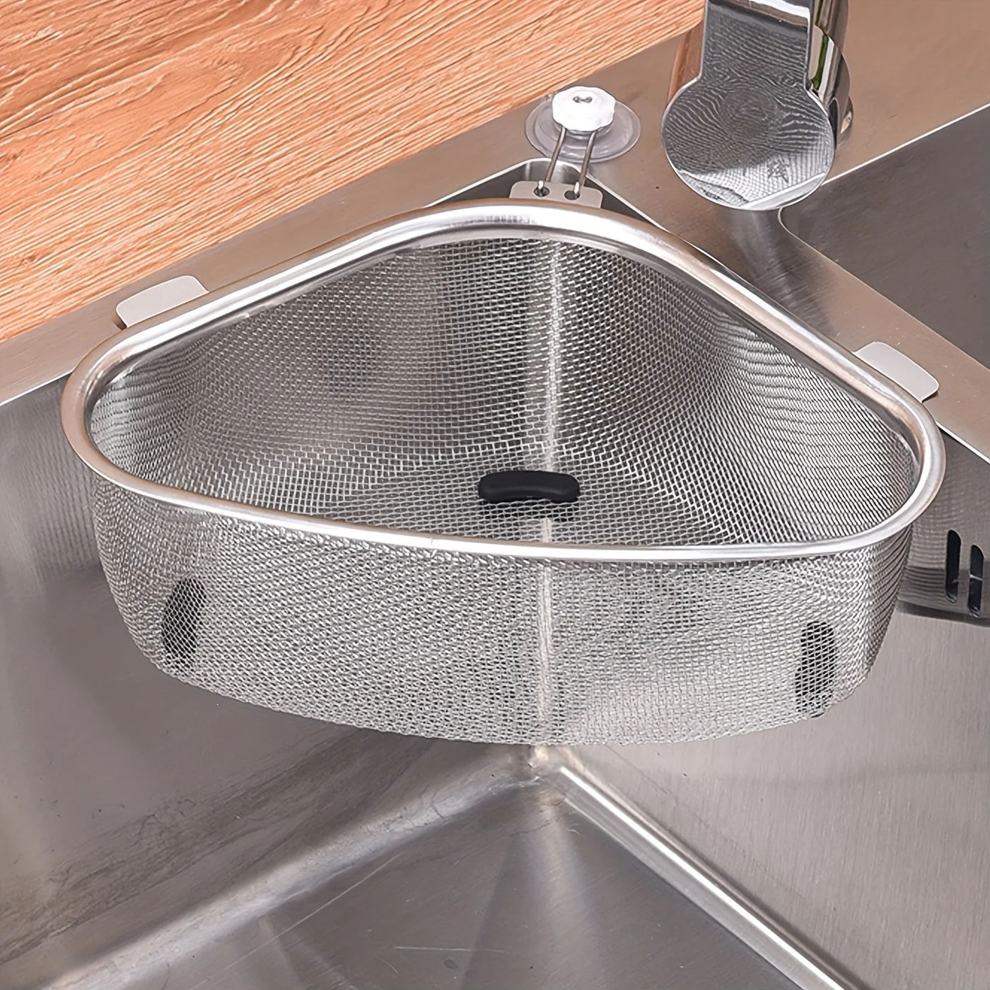 Kitchen Sink Drain Basket Leak-proof Metal Trash Strainer Stainless Steel Triangle Food Vegetables Peel Egg Filter Storage Tool Kitchen Sink Drain Basket Leak-proof Metal Trash Strainer Stainless Steel Triangle Food Vegetables Peel Egg Filter Storage Tool