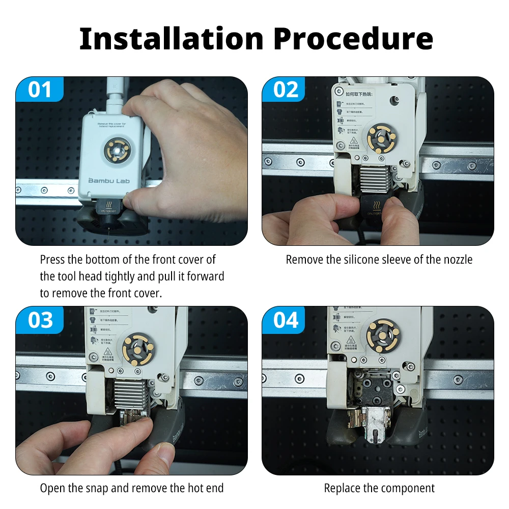 Enhanced Hotend Kit with Replaceable Nozzles (0.2-0.8mm)
