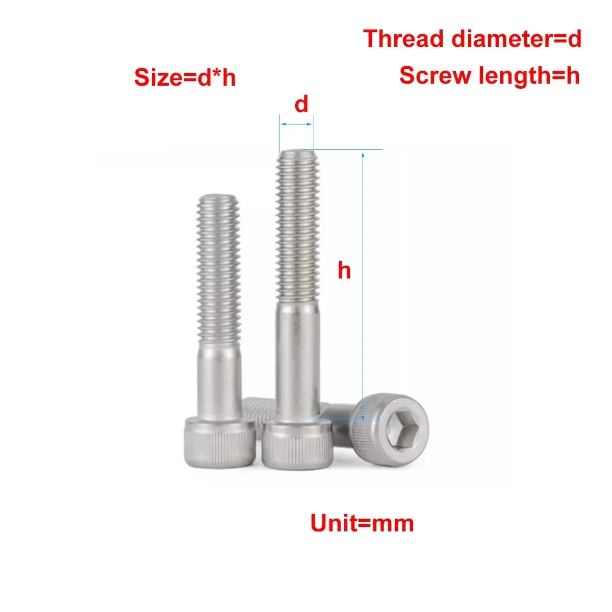 Half Tooth 304 Stainless Steel Hex Screw With Extended Cup Head Cylindrical Head Bolt M4M5M6M8M10M12