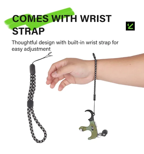 Compound Bow Release, 3/4Finger Grip Thumb Caliper