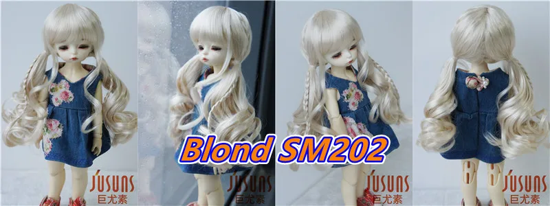 JD337 1/8 1/6 1/4 1/3 Long Pony Braids synthetic mohair BJD wigs OB11 YOSD MSD SD DOD Blythes Doll accessories