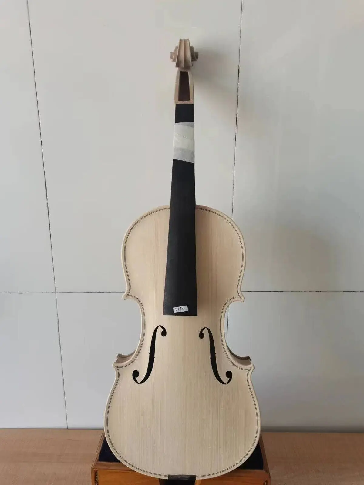 4/4 Violin Unvarnished Bird Eye Maple Wood Back Old Spruce Top Hand Carved 3178