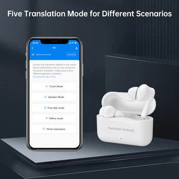 Wooask M6 Translator Earbuds,144 Languages,Bidirectional Real-time Translator Device,Instant Offline Translation Headsets 4