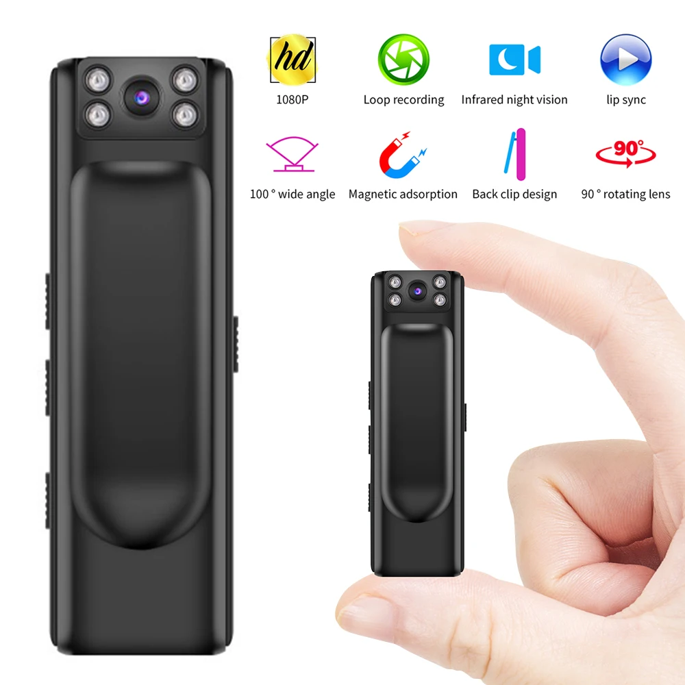 Hd 1080P Mini Telecamera Clip Posteriore Visione Notturna Telecamera Per Il Corpo Piccolo Sport All'Aria Aperta Dv Dvr Videocamera Di Sorveglianza Reg