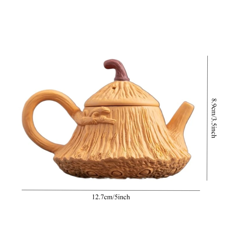 Purple sand golden section mud lotus pod brewing teapot semi-manual 2025 new teapot making tea home office purple sand teapot
